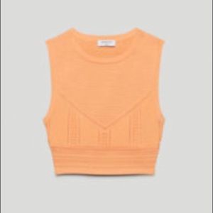Aritzia Babaton Pointelle knit crop top Size Medium